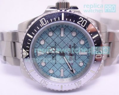 Replica Rolex Submariner Ice Blue Dial Black Ceramic Bezel SS Case Watch